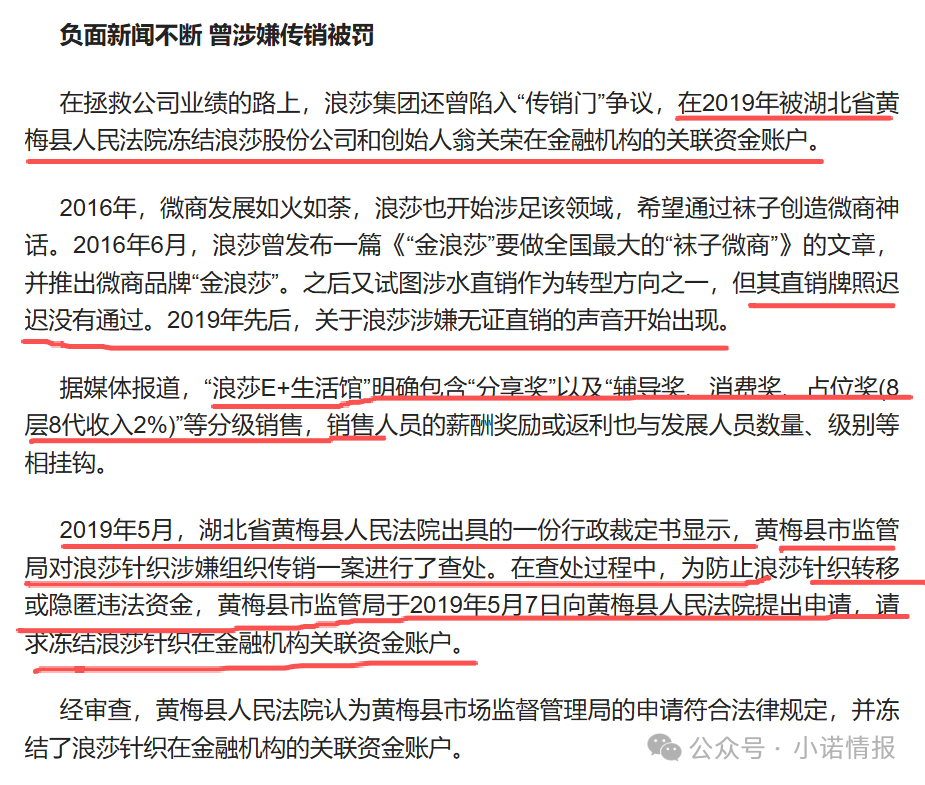 “浪莎浪仕威”一款内衣售价高达2680元，其主体曾因违规被罚款，现模式仍涉嫌违规！